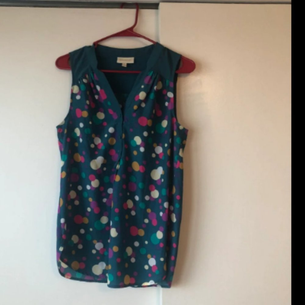 Modcloth About Easton Print Sleeveless Top Sz S